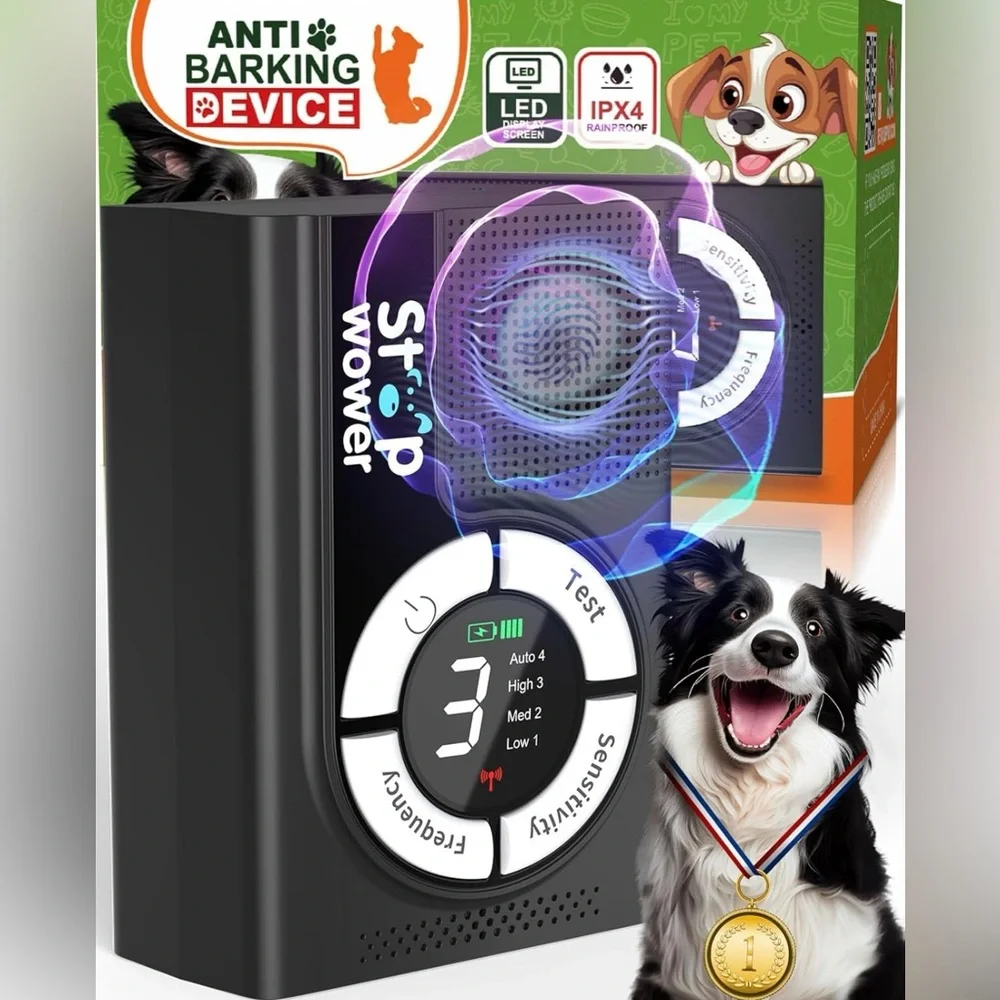 Anti Barking, Rechargeable Ultrasonic Dog Barking Deterrent Device for Dogs -NWT